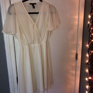 White Dress with Lace Back and Sides